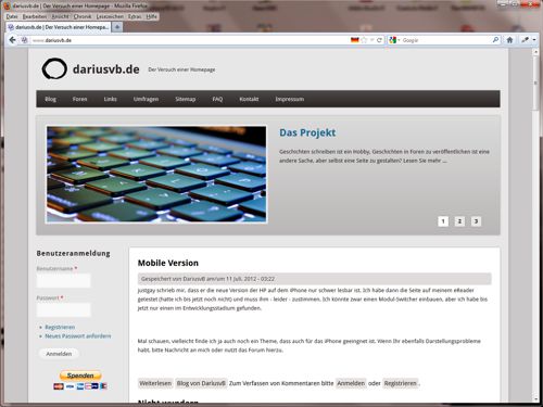 Nur kurz online - der Beginn der Version 7